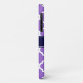 Amethyst Whmarokkanisch #5 Navy Blue Name Monogram Case-Mate iPhone Hülle (Hinten/Links)