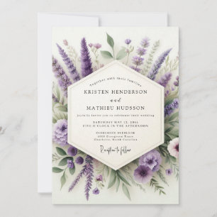 Amethyst Wiesenhochzeit Einladung