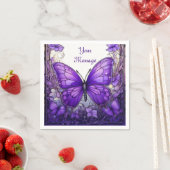 Amethyst Wings Paper Napkins, Standard Cocktail Serviette (Beispiel)
