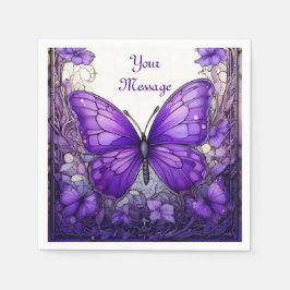 Amethyst Wings Paper Napkins, Standard Cocktail Serviette