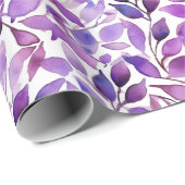 Amethystblätter Geschenkpapier (Rolleneckpunkt)