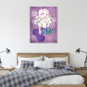 Amethyste gestreifte, gezackte Canvas Wandmalerei Leinwanddruck (Insitu (Schlafzimmer))
