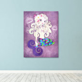 Amethyste gestreifte, gezackte Canvas Wandmalerei Leinwanddruck (Insitu (Holzboden))