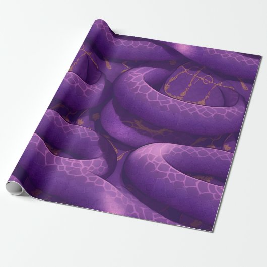 Amethystine Python Retro Farbiges, individuelles M Geschenkpapier (Ungerollt)
