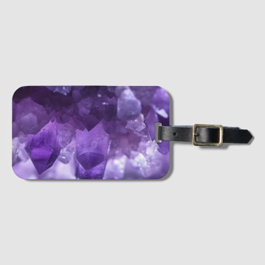 Amethystkristalle Gepäckanhänger (Vorderseite (Horizontal))