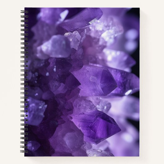 Amethystkristalle Notizblock (Vorderseite)