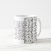 Amharianisches Alphabet-Poster-Tasse Kaffeetasse (VorderseiteRechts)