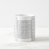 Amharianisches Alphabet-Poster-Tasse Kaffeetasse (Mittel)