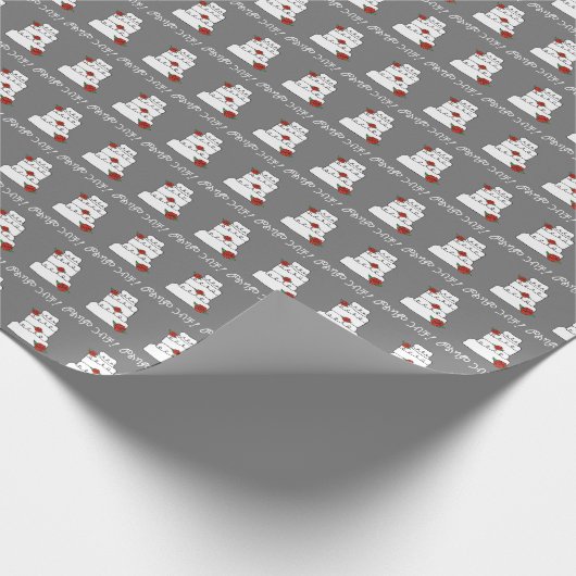 Amharisch-äthiopische Hochzeitwünsche የ ጋ ብ ቻ ስ ጦ Geschenkpapier (Ecke)