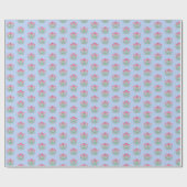 Amherst Blumenprint auf Blau Geschenkpapier (Flach)