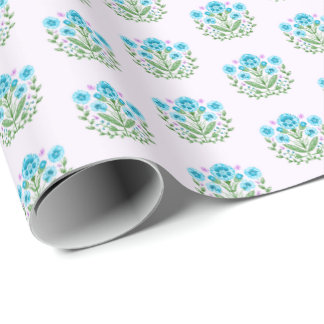 Amherst Blumenprint auf Lavendel Geschenkpapier