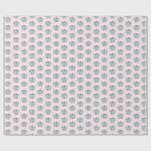 Amherst Blumenprint auf Rosa Geschenkpapier (Flach)
