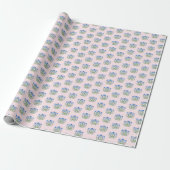 Amherst Blumenprint auf Rosa Geschenkpapier (Ungerollt)