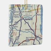 Amherst MA Vintag Map Keramikornament (Rechts)