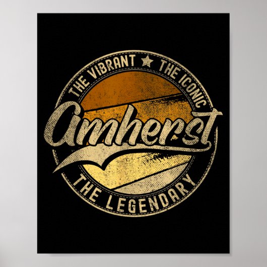 Amherst Nh _ New Hampshire _ Vintage Distressed  Poster (Vorne)