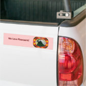Amherst Pheasant und Blume Autoaufkleber (Auf Lkw)
