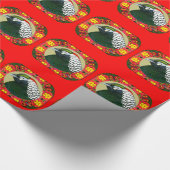 Amherst Pheasant und Blume Geschenkpapier (Ecke)