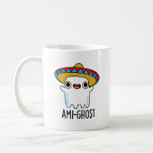 Ami-ghost Funny Halloween Mexican Ghost Pun Kaffeetasse (Links)