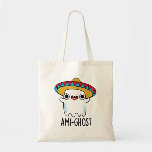 Ami-ghost Funny Halloween Mexican Ghost Pun Tragetasche (Vorne)