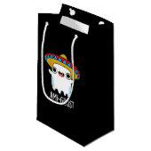Ami-ghost Funny Mexican Ghost Pun Dark BG Kleine Geschenktüte (Vorderseite Schrägansicht)