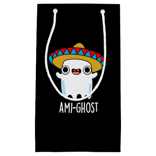 Ami-ghost Funny Mexican Ghost Pun Dark BG Kleine Geschenktüte (Vorderseite)