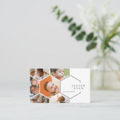 Amiable Honeycomb Multiple Foto Collage Visitenkarte (Stehend Vorderseite)