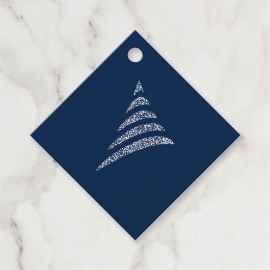 Amiable monochrome künstlerische Weihnachtsbaum Geschenkanhänger (Vorderseite)