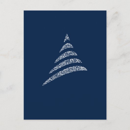 Amiable monochrome künstlerische Weihnachtsbaum Postkarte (Vorderseite)