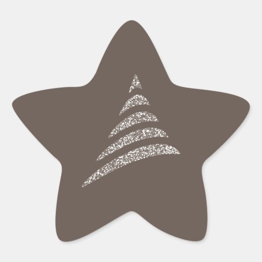 Amiable monochrome künstlerische Weihnachtsbaum Stern-Aufkleber (Vorderseite)