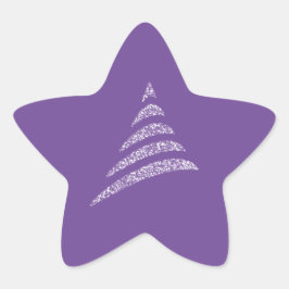 Amiable monochrome künstlerische Weihnachtsbaum Stern-Aufkleber