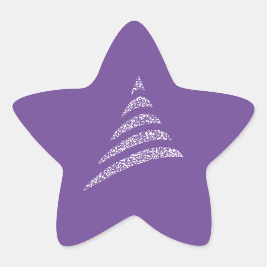 Amiable monochrome künstlerische Weihnachtsbaum Stern-Aufkleber (Vorderseite)