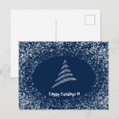 Amiable monochrome künstlerische Weihnachtsbaum Ur Feiertagspostkarte (Vorne/Hinten)