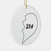 Amicable number (220 284) Keramik Ornament (Rechts)