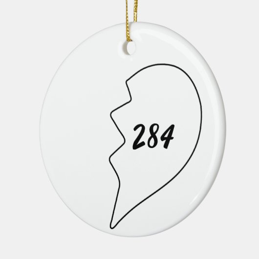 Amicable number (220 284) Keramik Ornament (Links)