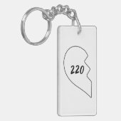 Amicable number (220 284) Keramik Ornament Schlüsselanhänger (Vorderseite links)