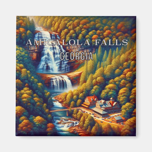 Amicalola Falls Georgia Souvenir Kühlschrankmagnet (Vorne)