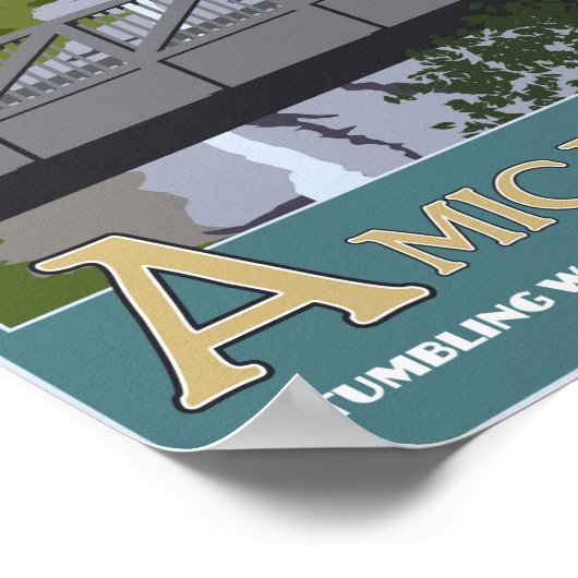 Amicalola Falls Poster (Ecke)