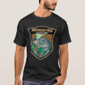 Amicalola Falls Staat Park Georgia Abzeichen Vinta T-Shirt (Vorderseite)