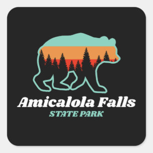 Amicalola Falls Staat Park Georgia Quadratischer Aufkleber