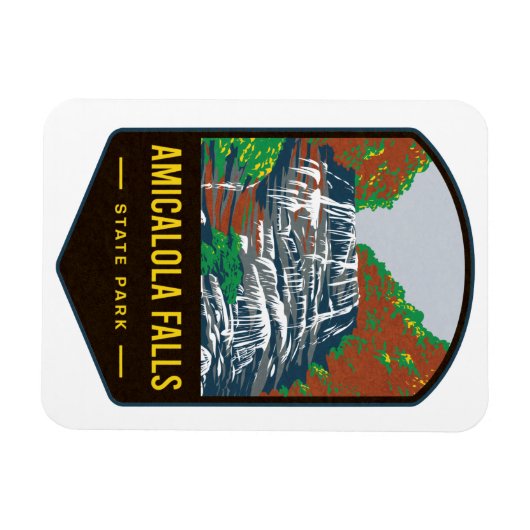 Amicalola Falls Staat Park Magnet (Horizontal)