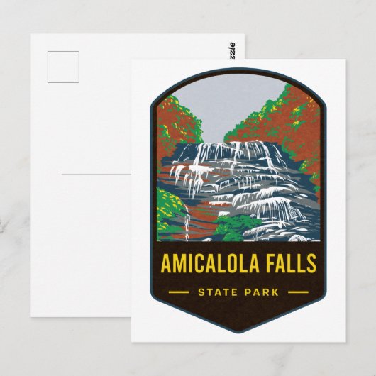 Amicalola Falls Staat Park Postkarte (Vorne/Hinten)