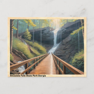 Amicalola Falls State Park Georgia Vintage Reise Postkarte