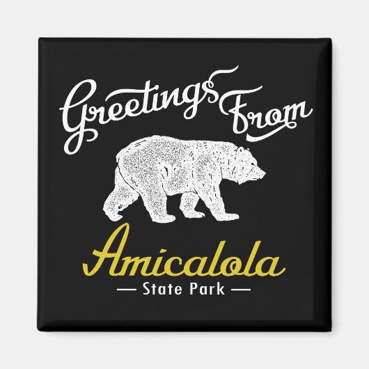 Amicalola Staat Park Bear Magnet (Vorne)
