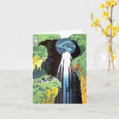 Amida Wasserfall, Hokusai Japaner-schöne Kunst Karte (Gelbe Blume)