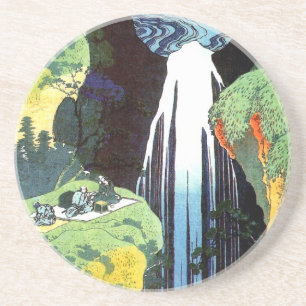 Amida-Wasserfall, Hokusai Japanische Kunst Sandstein Untersetzer
