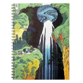 Amida Waterfall, Hokusai japanische Kunstkunst Notizblock