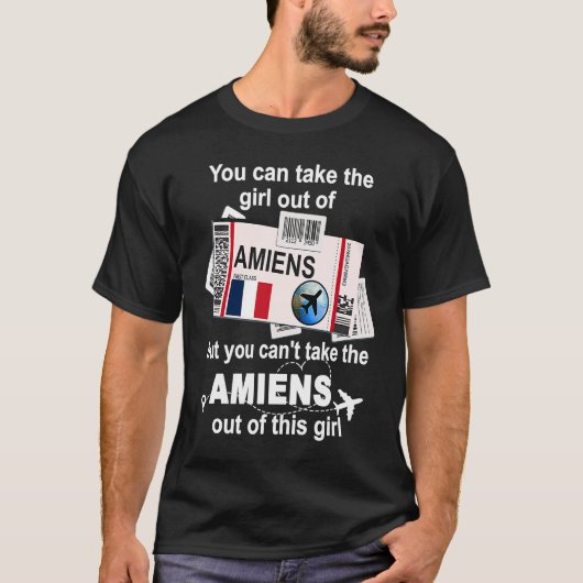 Amiens Boarding Pass Amiens Girl Amiens T-Shirt (Vorderseite)