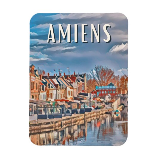 Amiens Foto Vintage Magnet (Vertikal)