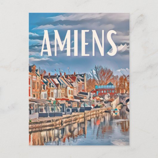 Amiens Foto Vintage Postkarte (Vorderseite)