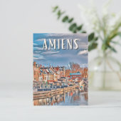 Amiens Foto Vintage Postkarte (Stehend Vorderseite)
